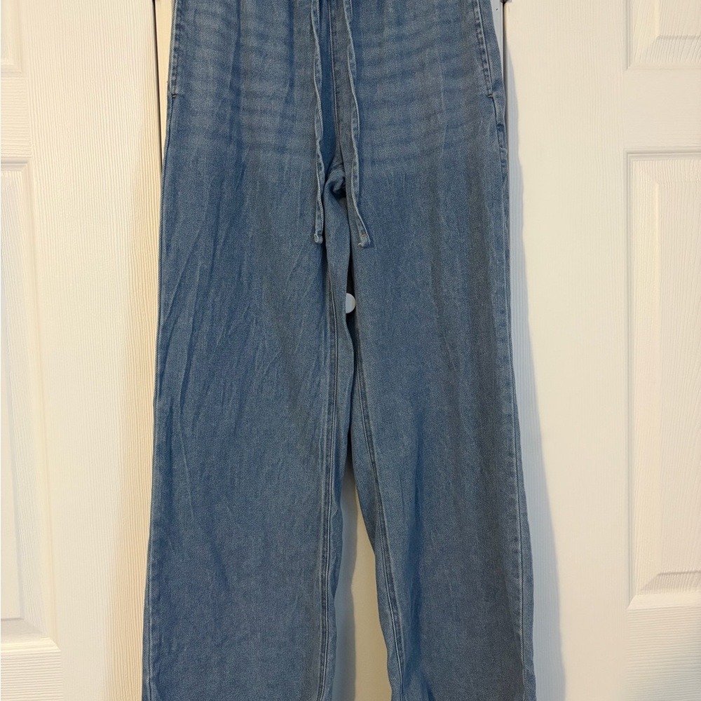 Vanilla Star Drawstring Wide Leg Jeans Size Small